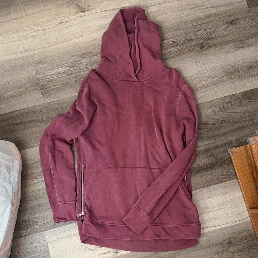 John Elliott Burgundy Hoodie Sweater
